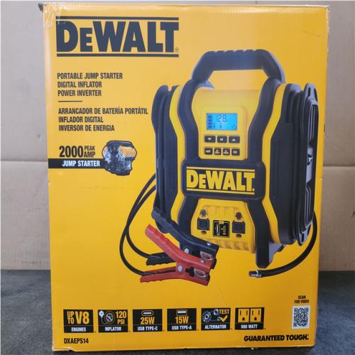 Phoenix NEW DEWALT 2000-Peak Amp Portable Jump Starter with Digital Compressor, USB and AC Power Bank - DXAEPS14