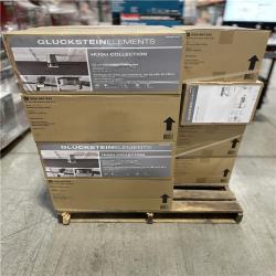 DALLAS LOCATION- GLUCKSTEINELEMENTS Hugh 52 in. Integrated LED Indoor Nickel Ceiling Fan PALLET (16 UNITS)