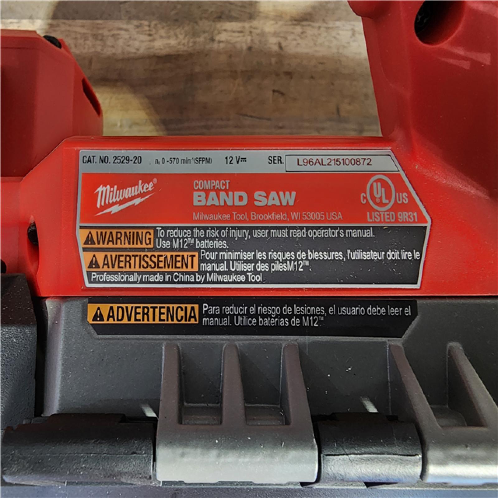 HOUSTON LOCATION - AS-IS M12 FUEL 12V Lithium-Ion Cordless Compact Band Saw (Tool-Only)