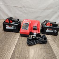 AS-IS Milwaukee M18 18-Volt Lithium-Ion High Output Starter Kit with Two 6.0 Ah Battery and Charger
