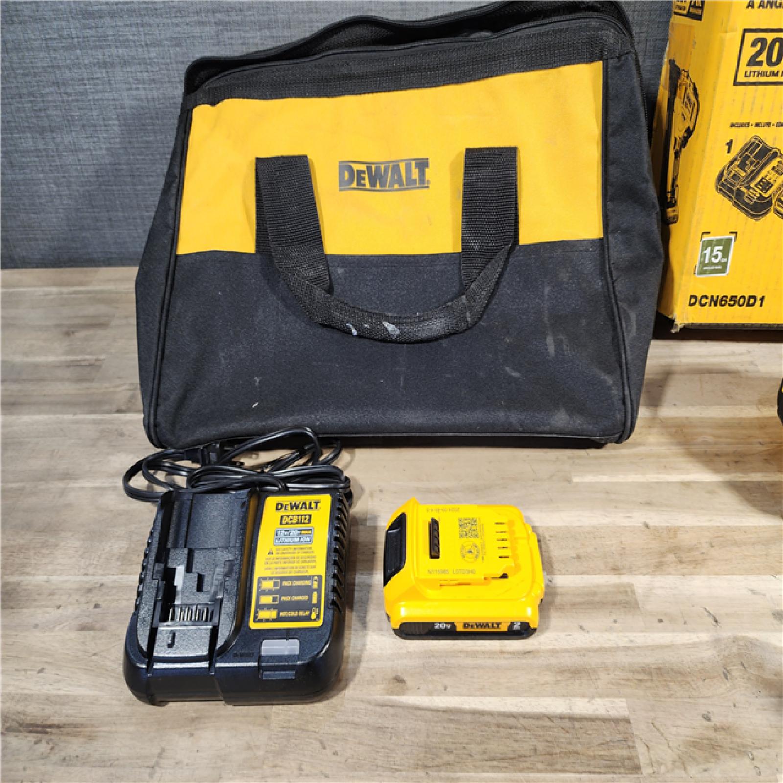 HOUSTON LOCATION - AS-IS DeWalt 20V MAX XR 15 Ga. Cordless 34 Deg Nailer Kit (Battery & Charger) 20 V