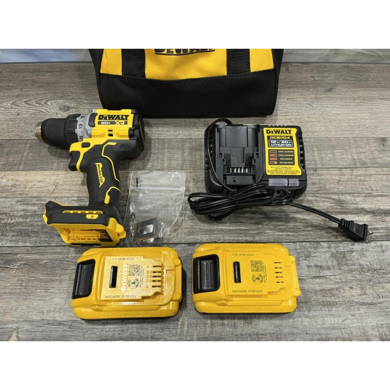 AS-IS DEWALT 20V XR Lithium-Ion Cordless Brushless 1/2 in. Drill/Driver Kit