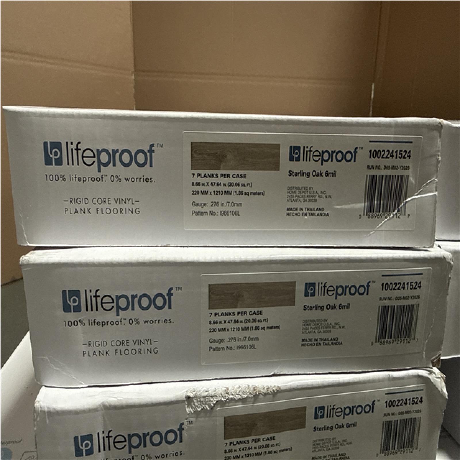 CALIFORNIA AS IS LIFEPROOF VINYL PLANK FLOORING