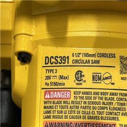 AS-IS DEWALT 20-Volt MAX Lithium-Ion Cordless 6-1/2 in. Circular Saw (Tool-Only)