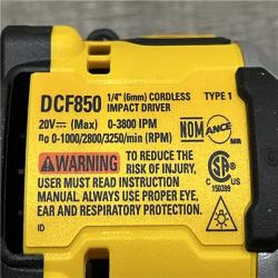 AS-IS DEWALT ATOMIC 20V MAX Lithium-Ion Cordless 1/4 in. Brushless Impact Driver Kit