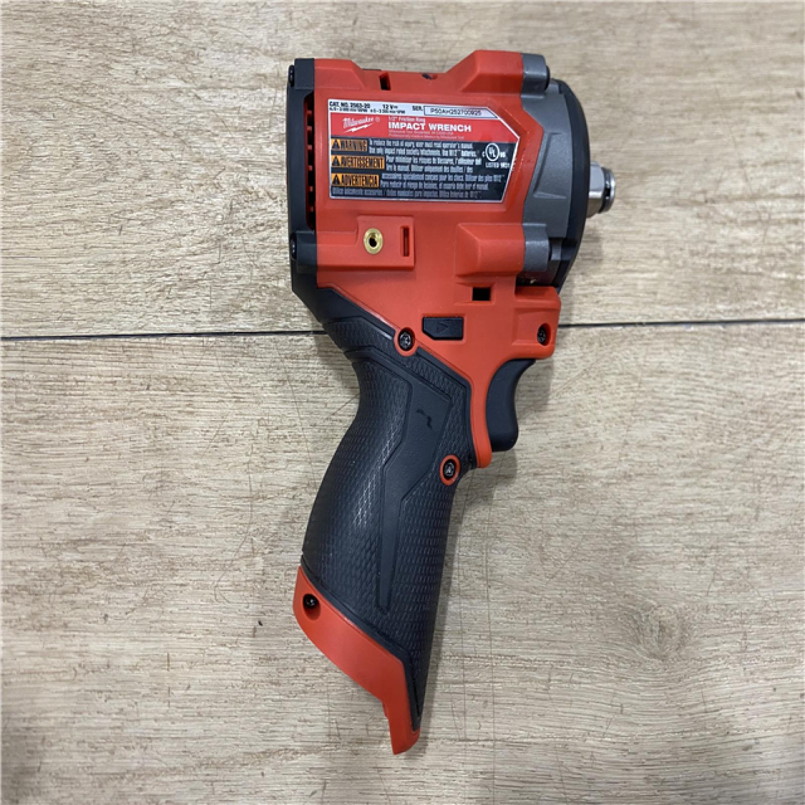 AS-IS Milwaukee FUEL 12V Lithium-Ion Brushless Cordless Stubby 1/2 in. Impact Wrench (Tool-Only)