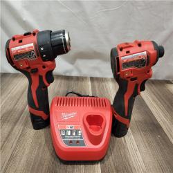 AS-IS- Milwaukee M12 Cordless Brushless 2 Tool Combo Kit
