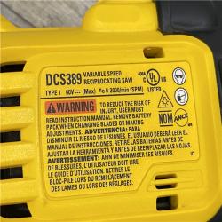 AS-IS DEWALT FLEXVOLT 60V MAX Cordless Brushless Reciprocating Saw (Tool Only)