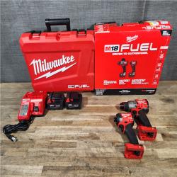 HOUSTON LOCATION - AS-IS Milwaukee FUEL 18V Lithium-Ion Brushless Cordless Hammer Drill and Impact Driver Combo Kit