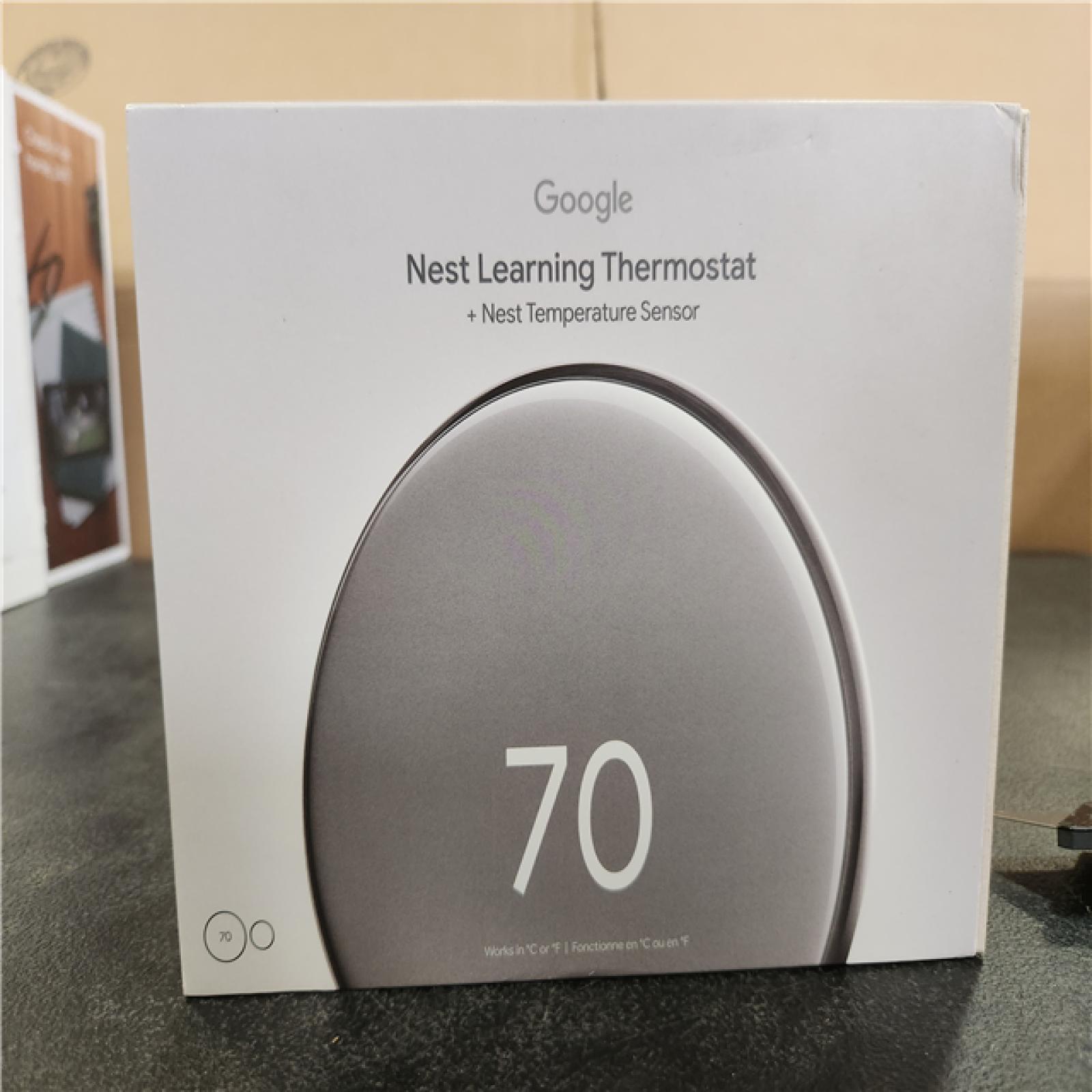 Phoenix AS-IS Google Nest Learning Thermostat (4th Gen) with Nest Temperature Sensor (2nd Gen) -