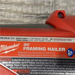AS-IS Milwaukee FUEL 3-1/2 in. 18-Volt 30-Degree Lithium-Ion Brushless Cordless Framing Nailer (Tool-Only)