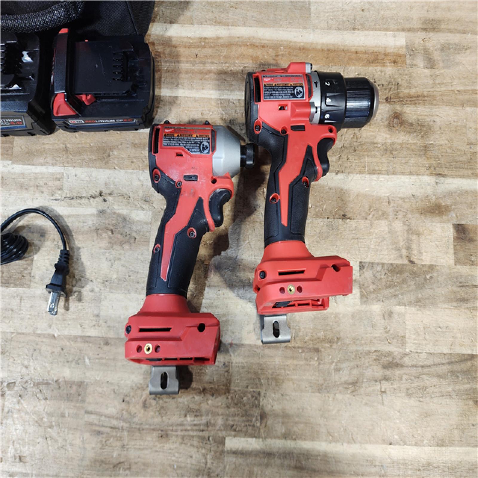 HOUSTON LOCATION - AS - IS Milwaukee 18-Volt Lithium-Ion Brushless Cordless Compact Hammer Drill/Impact Combo Kit