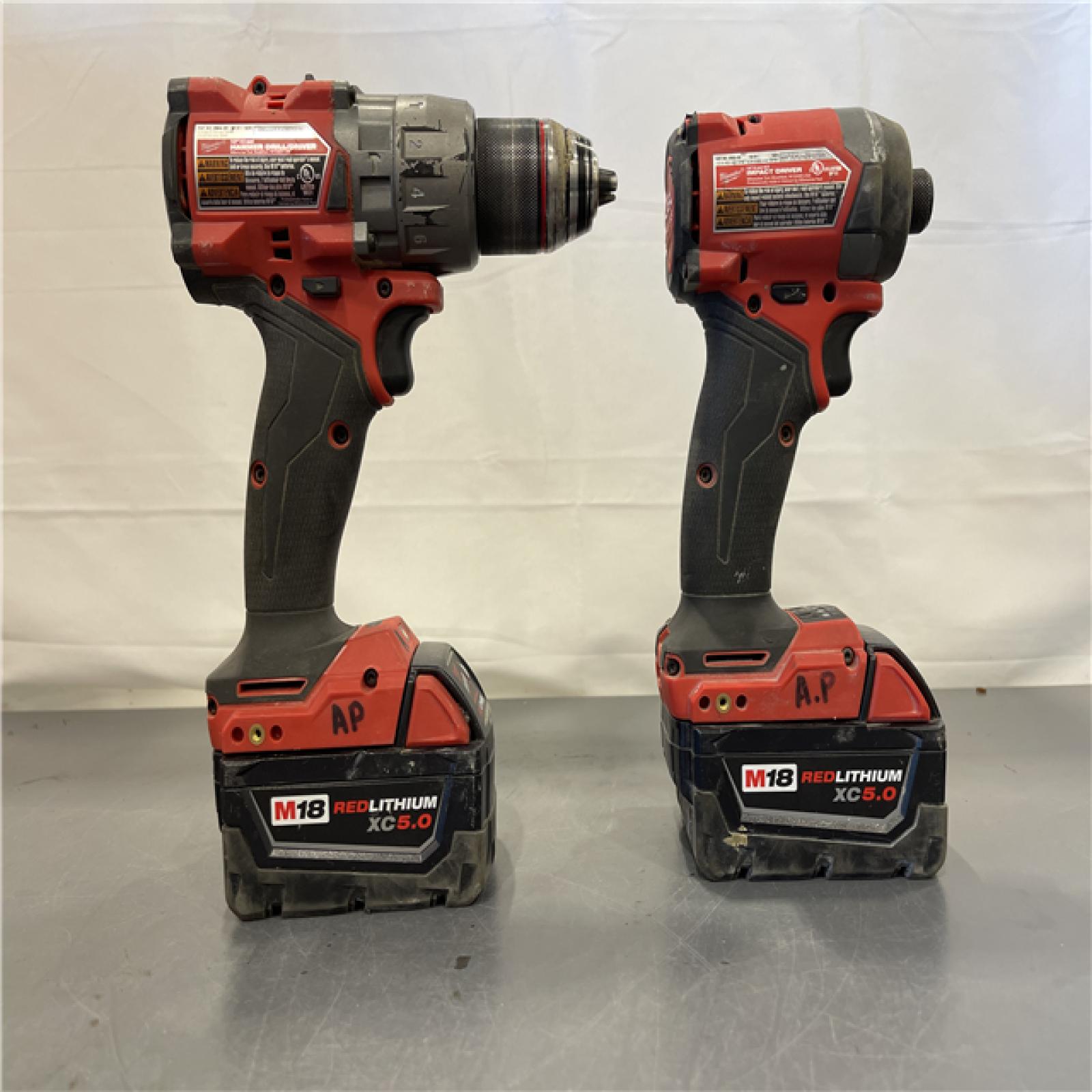 AS-IS - MILWAUKEE FUEL 18V Lithium-Ion Brushless Cordless Hammer Drill and Impact Driver Combo Kit