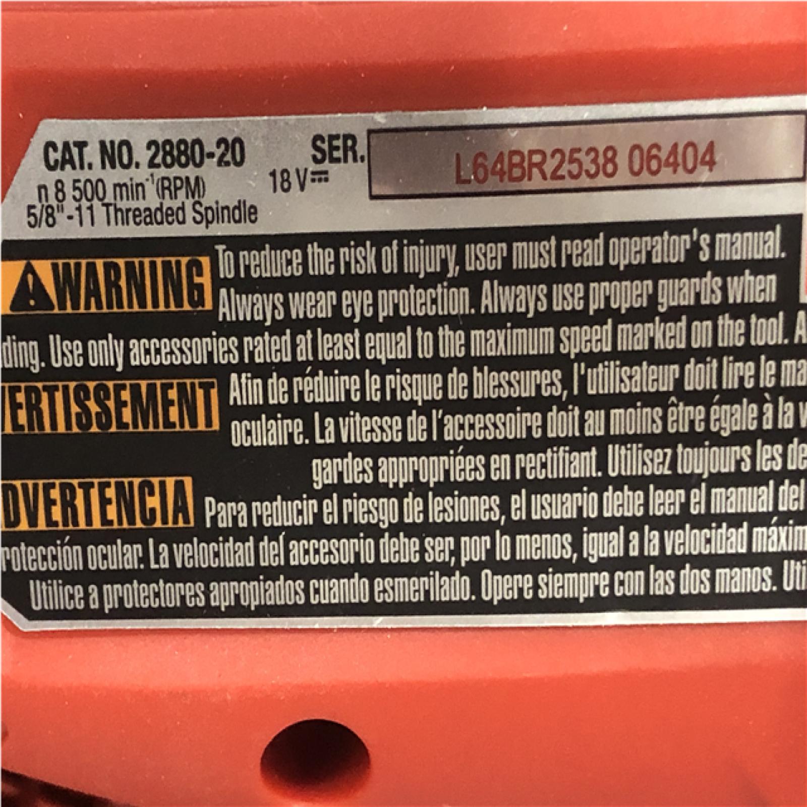 AS-IS Milwaukee FUEL 18V Lithium-Ion Brushless Cordless 4-1/2 in./5 in. Grinder w/Paddle Switch (Tool-Only)