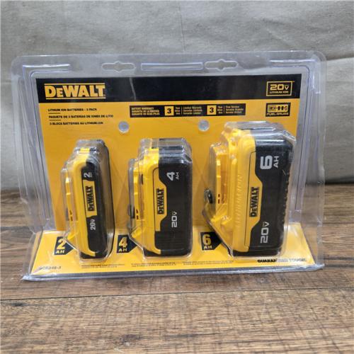 NEW! DEWALT 20V MAX Battery Lithium Ion 3 Pack - DCB346-3