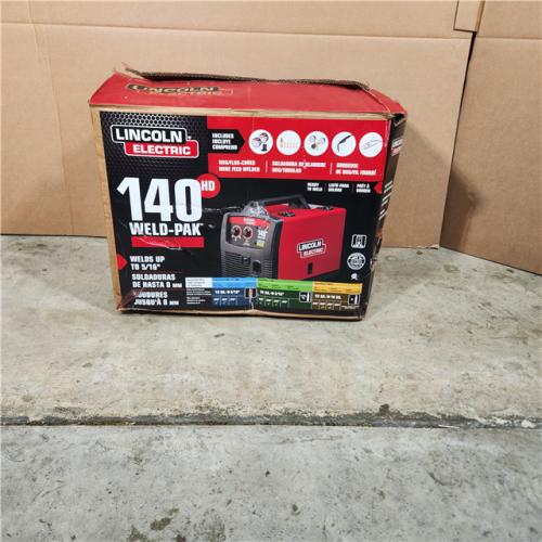 Houston location- AS-IS Lincoln Electric Weld-Pak 140 Amp MIG and Flux-Core Wire Feed Welder, 115V, Aluminum Welder with Spool Gun Sold Separately