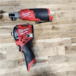 HOUSTON LOCATION - AS-IS MILWAUKEE 2 TOOL COMBO KIT W/ (2) BATTERY & CHARGER
