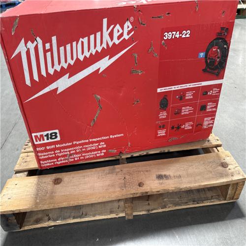 California NEW Milwaukee 200' Stiff Modular Pipeline Inspection System, Includes (2) Batteries & Charger