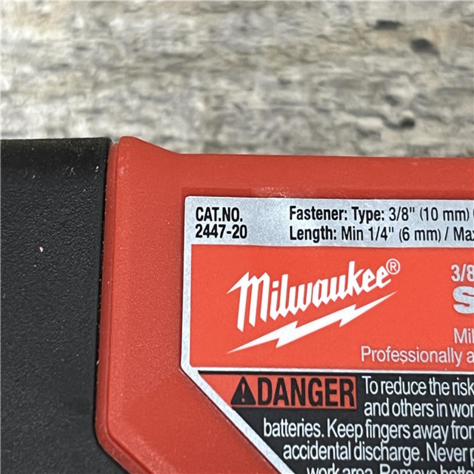 AS-IS Milwaukee 12-Volt Lithium-Ion Cordless 3/8 in. Crown Stapler (Tool-Only)