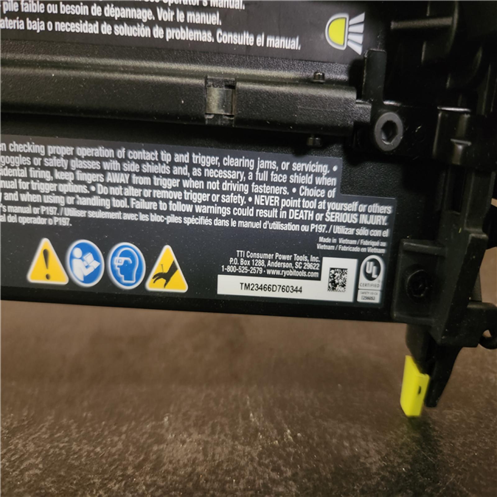 Phoenix LIKE NEW RYOBI ONE+ HP 18V 18-Gauge Brushless Cordless AirStrike Brad Nailer (Tool Only)