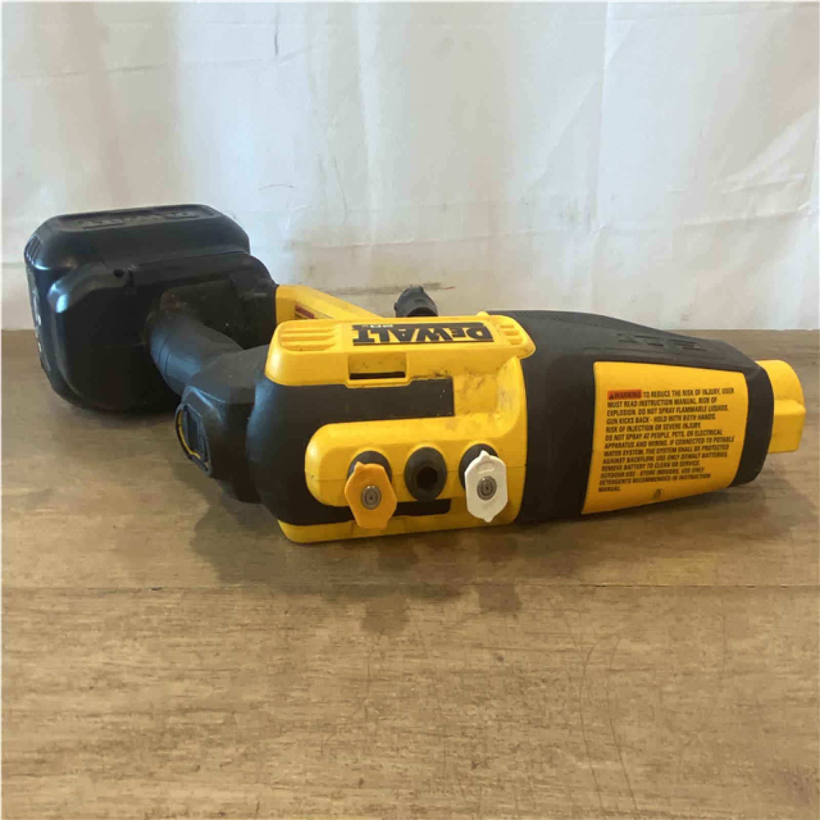 AS-IS DEWALT 20V MAX 550 PSI 1.0 GPM Cold Water Cordless Power Cleaner with 4-Nozzles (Tool Only)