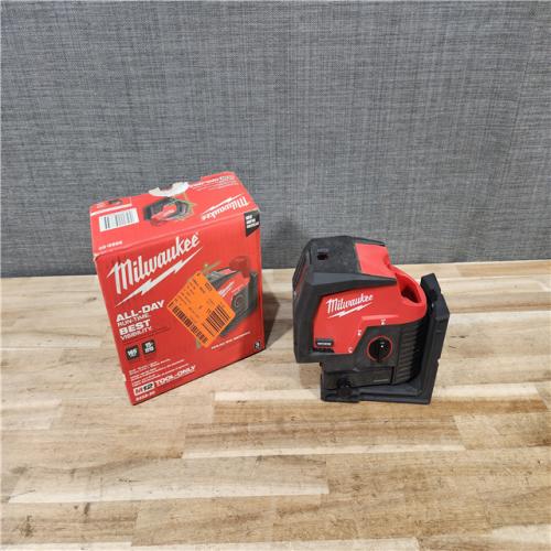 HOUSTON LOCATION - AS-IS (APPEARS LIKE NEW) Milwaukee 12-Volt Lithium-Ion Cordless Green 125 ft. Cross Line and Plumb Points Laser Level (Tool-Only)