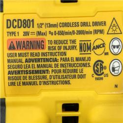 AS-IS  DEWALT 20V XR Lithium-Ion Cordless Brushless 1/2 in. Drill/Driver Kit
