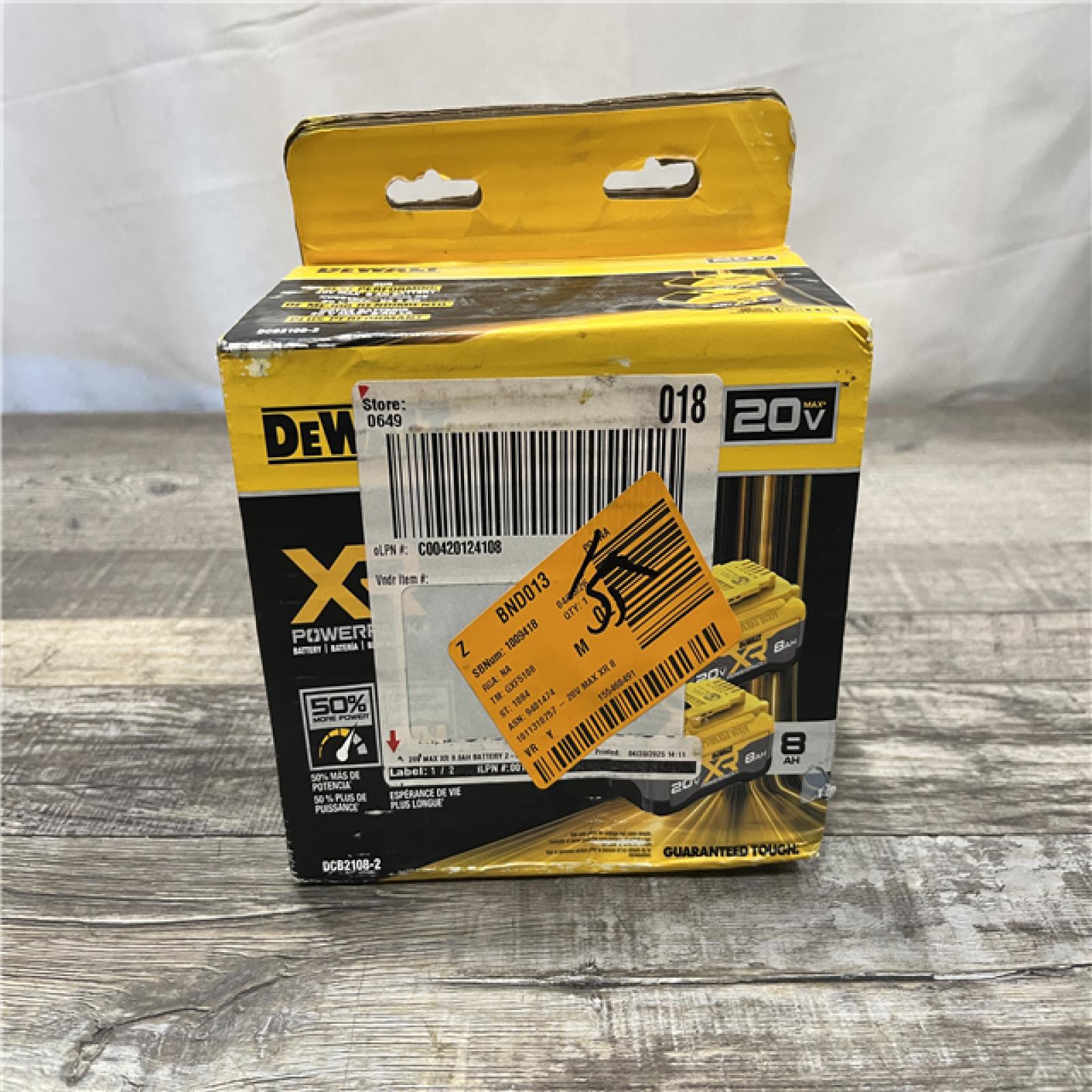 NEW - DEWALT 20V MAX XR Lithium-Ion 8.0 Ah Battery Pack (2-Pack)