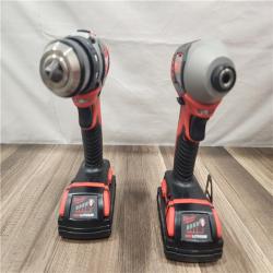 AS-IS- Milwaukee 18V Cordless Brushed 2-Tool Drill/Driver and Impact Driver Kit