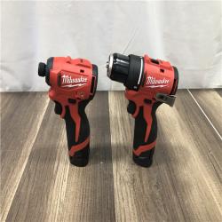 AS-IS Milwaukee 12-Volt Lithium-Ion Brushless Cordless Subcompact Drill and Impact Driver Combo Kit