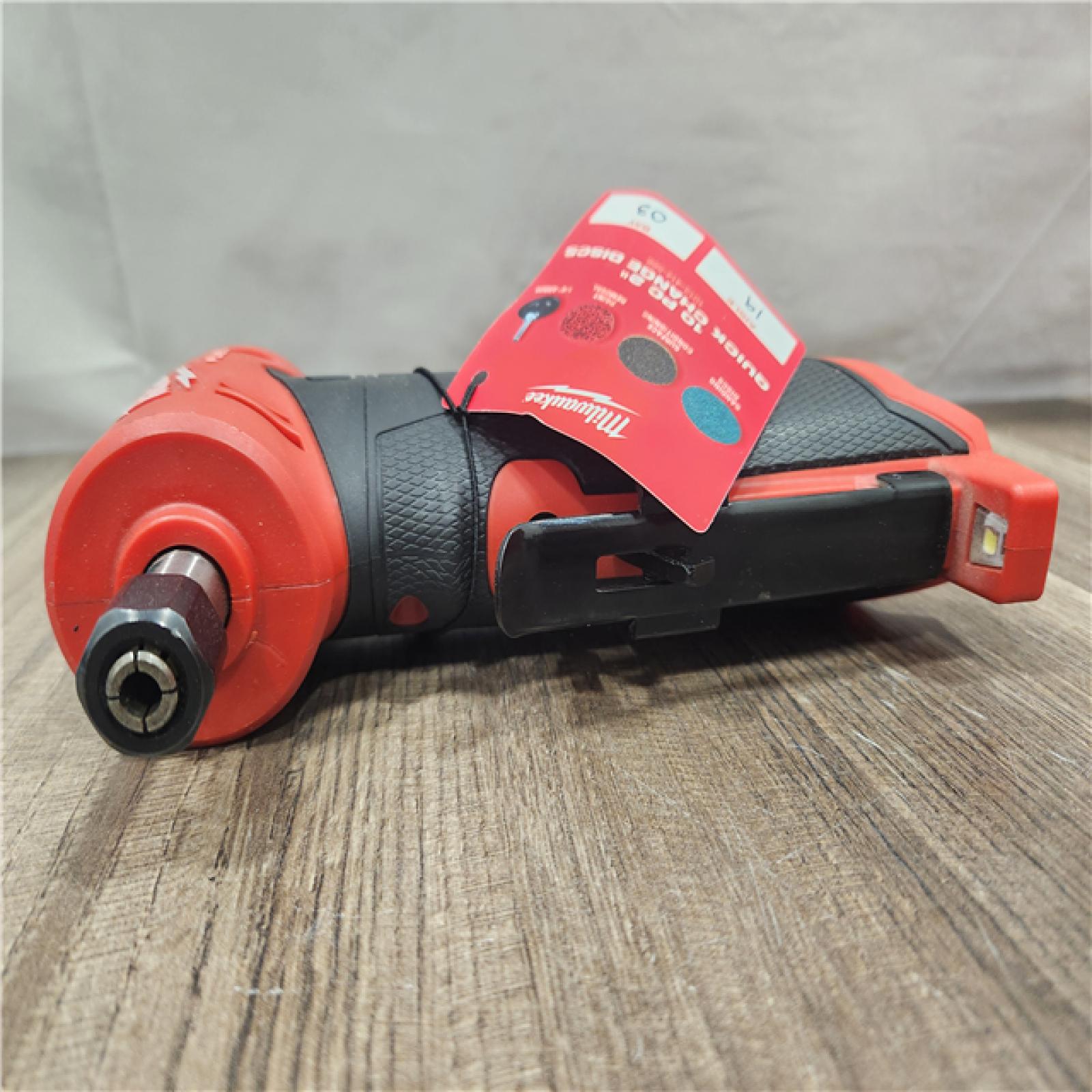 AS-IS- Milwaukee M12 FUEL Brushless Cordless 1/4 in. Right Angle Die Grinder (Tool Only)