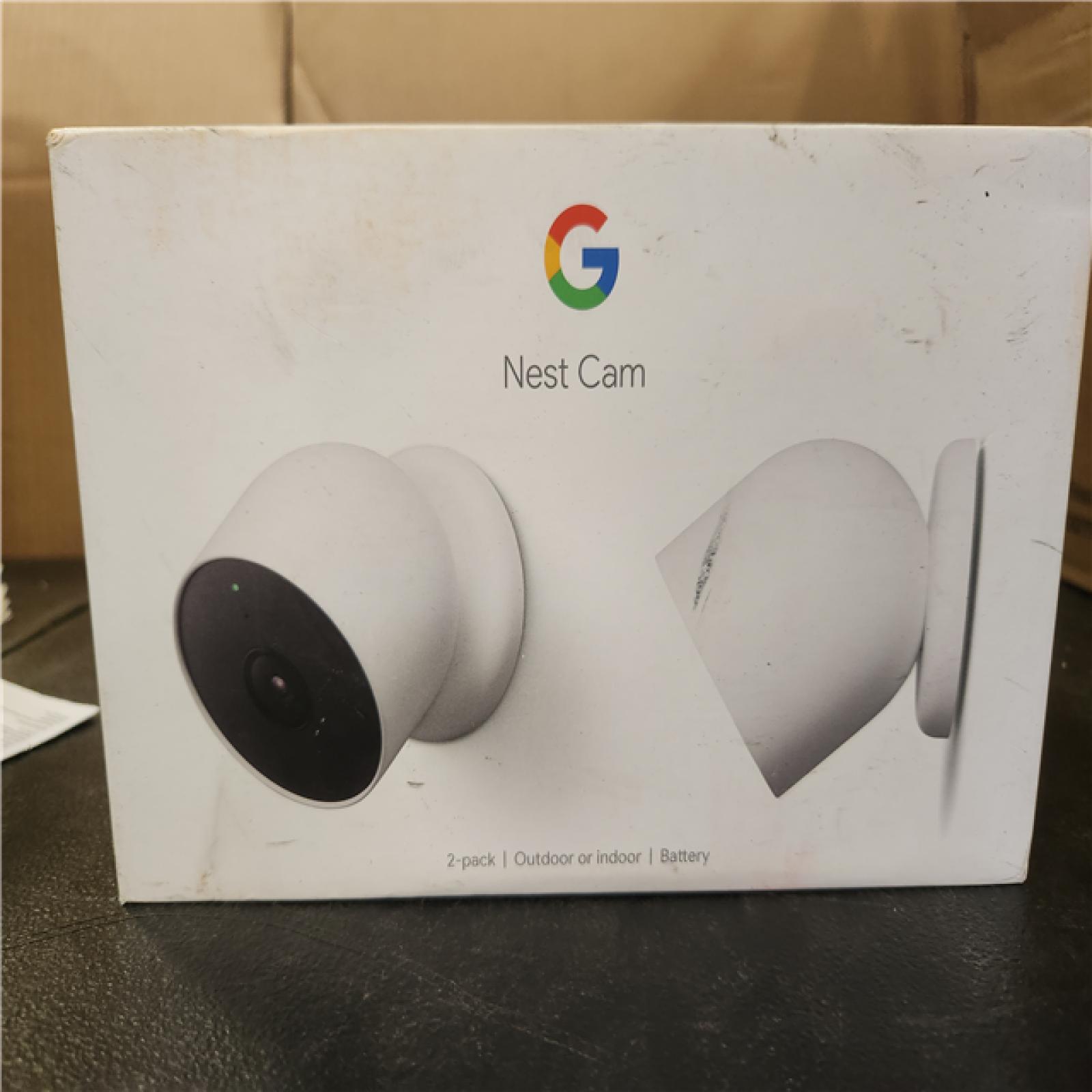 Phoenix AS-IS Google Nest Indoor/Outdoor Wireless Smart Security Camera (Battery) 2-Pack