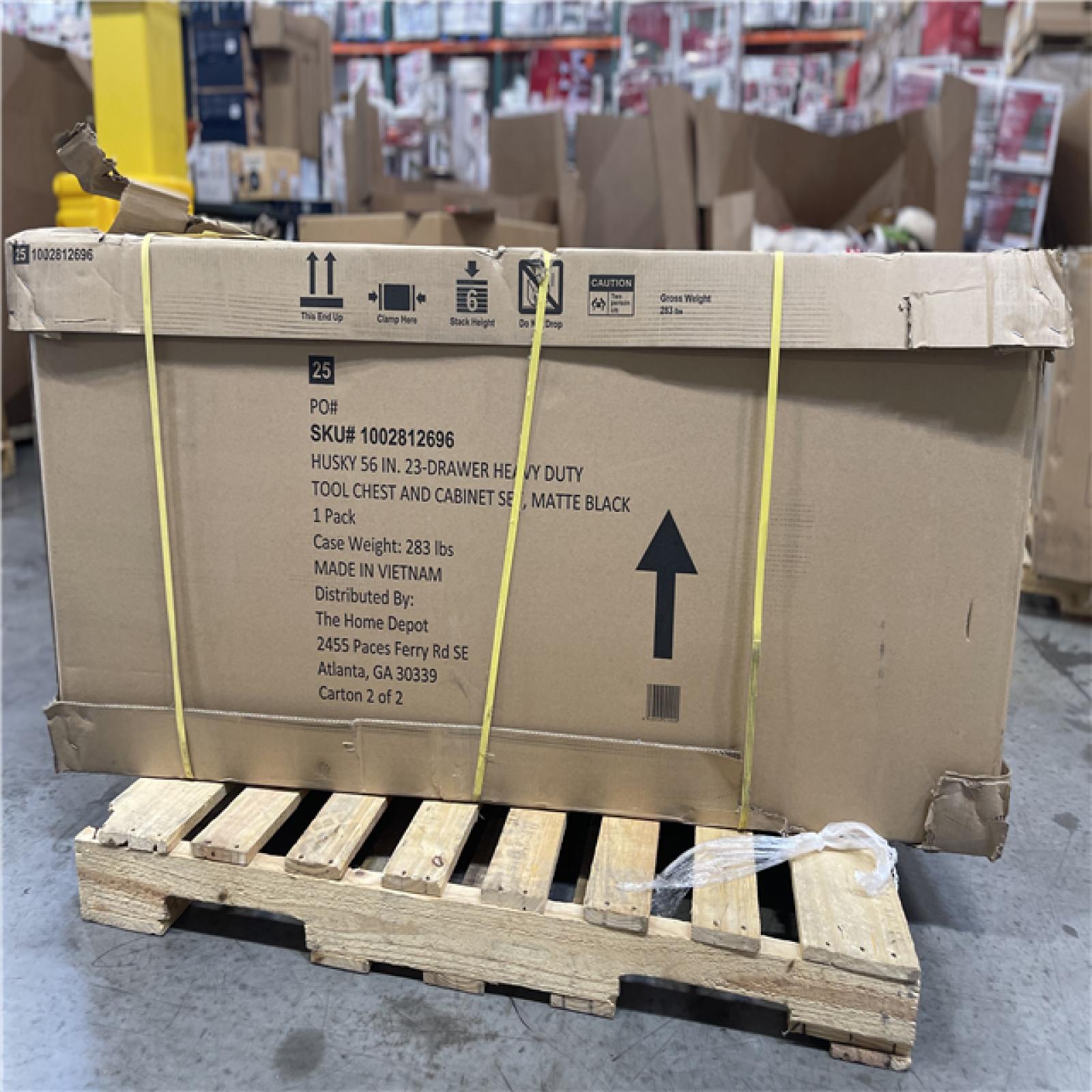 DALLAS LOCATION- AS-IS HUSKY 56IN. 23 DRAWER TOOL CHEST AND CABINET