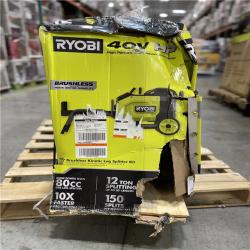 DALLAS LOCATION- RYOBY 40V HP Brushless 12-Ton Kinetic Battery Electric Log Splitter