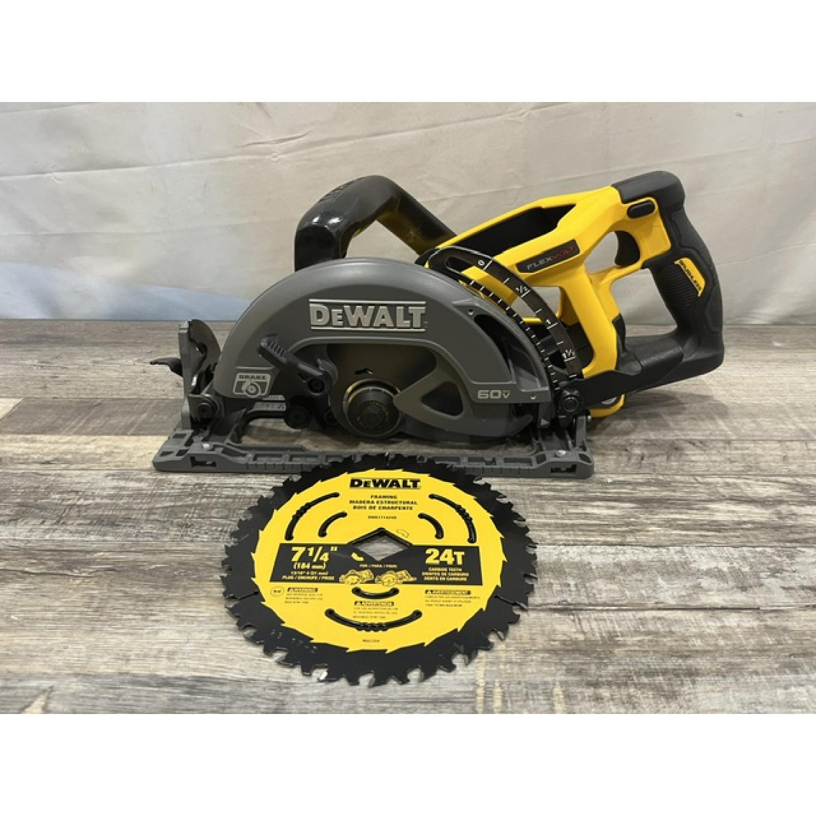 AS-IS DEWALT FLEXVOLT 60V MAX Cordless Brushless 7-1/4 in. Wormdrive Style Circular Saw (Tool Only)