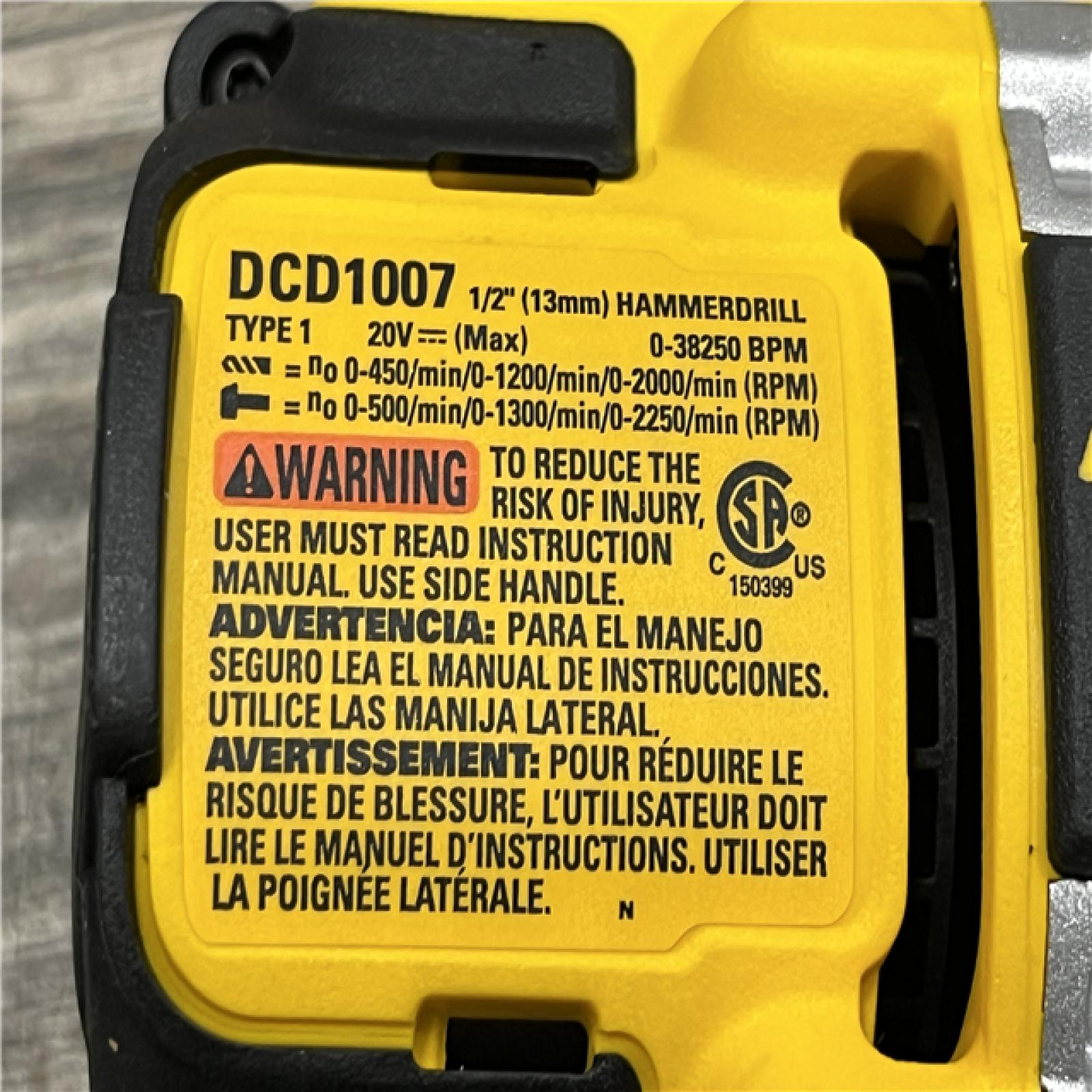LIKE NEW - DEWALT 20V MAX Brushless Cordless 1/2 3-Speed Hammer Drill (Tool-Only)