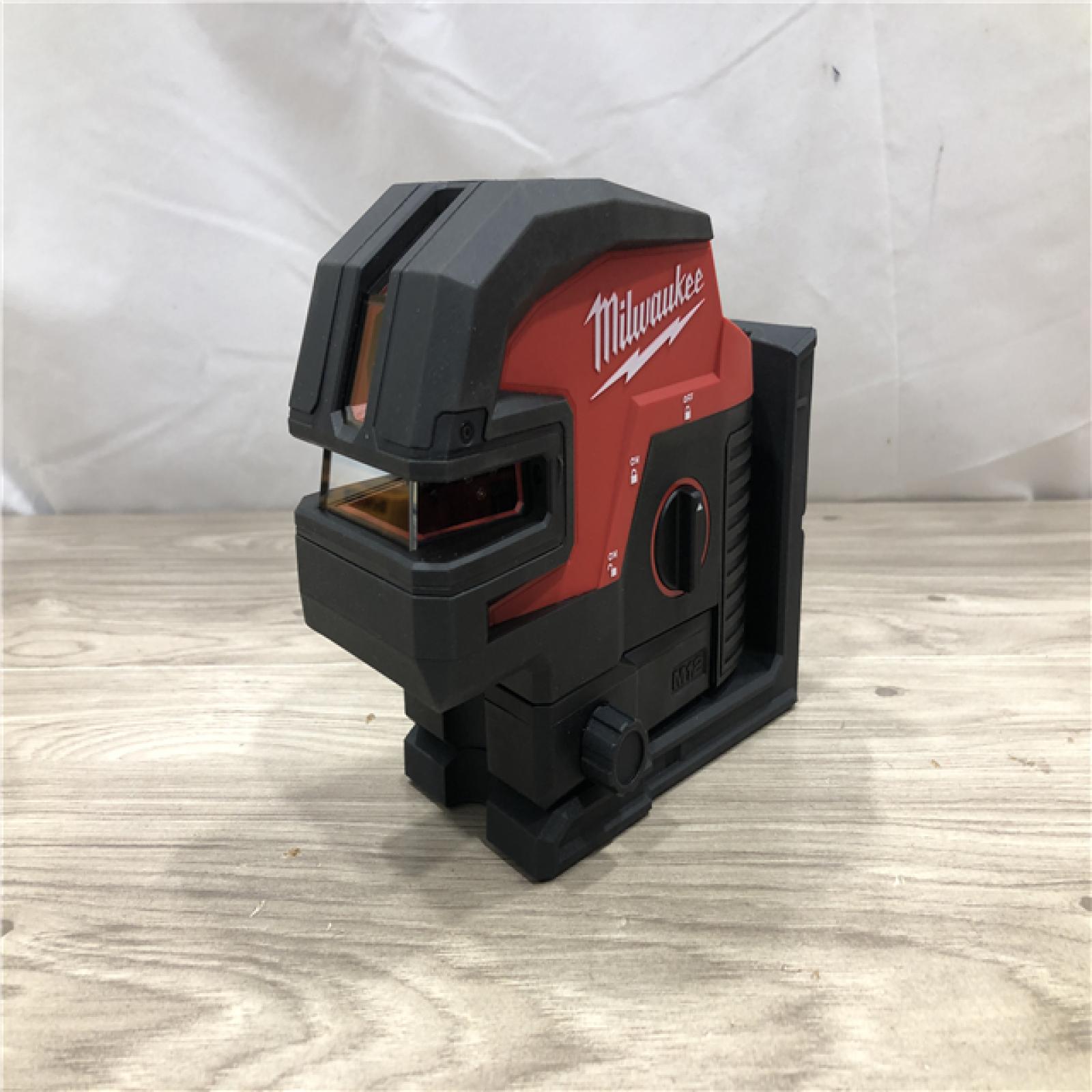 AS-IS Milwaukee 3624-21 12V M12 Cordless USB Rechargeable Green Beam Cross Line & 4-Points Laser Kit