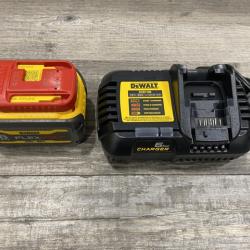 AS-IS DEWALT FLEXVOLT 20V/60V MAX Lithium-Ion 6.0Ah Battery Pack with 6 Amp Output Charger