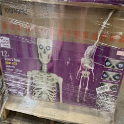 DALLAS LOCATION - AS-IS Home Accents Holiday 12 ft. Grave & Bones Giant-Sized Skelly with LifeEyes™ LCD Eyes H5