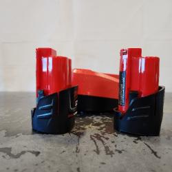 AS-IS- Milwaukee M12 12V Lithium-Ion Compact 2.0 Ah Battery Pack (2-Pack) Starter Kit with Charger