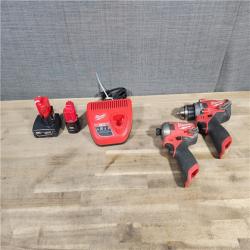 HOUSTON LOCATION - AS-IS Milwaukee 3497-22 12V Brushless Hammer Drill and Impact Driver Combo Kit
