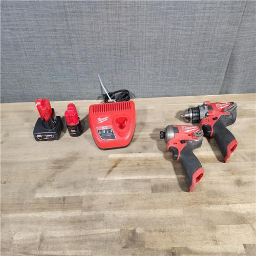 HOUSTON LOCATION - AS-IS Milwaukee 3497-22 12V Brushless Hammer Drill and Impact Driver Combo Kit
