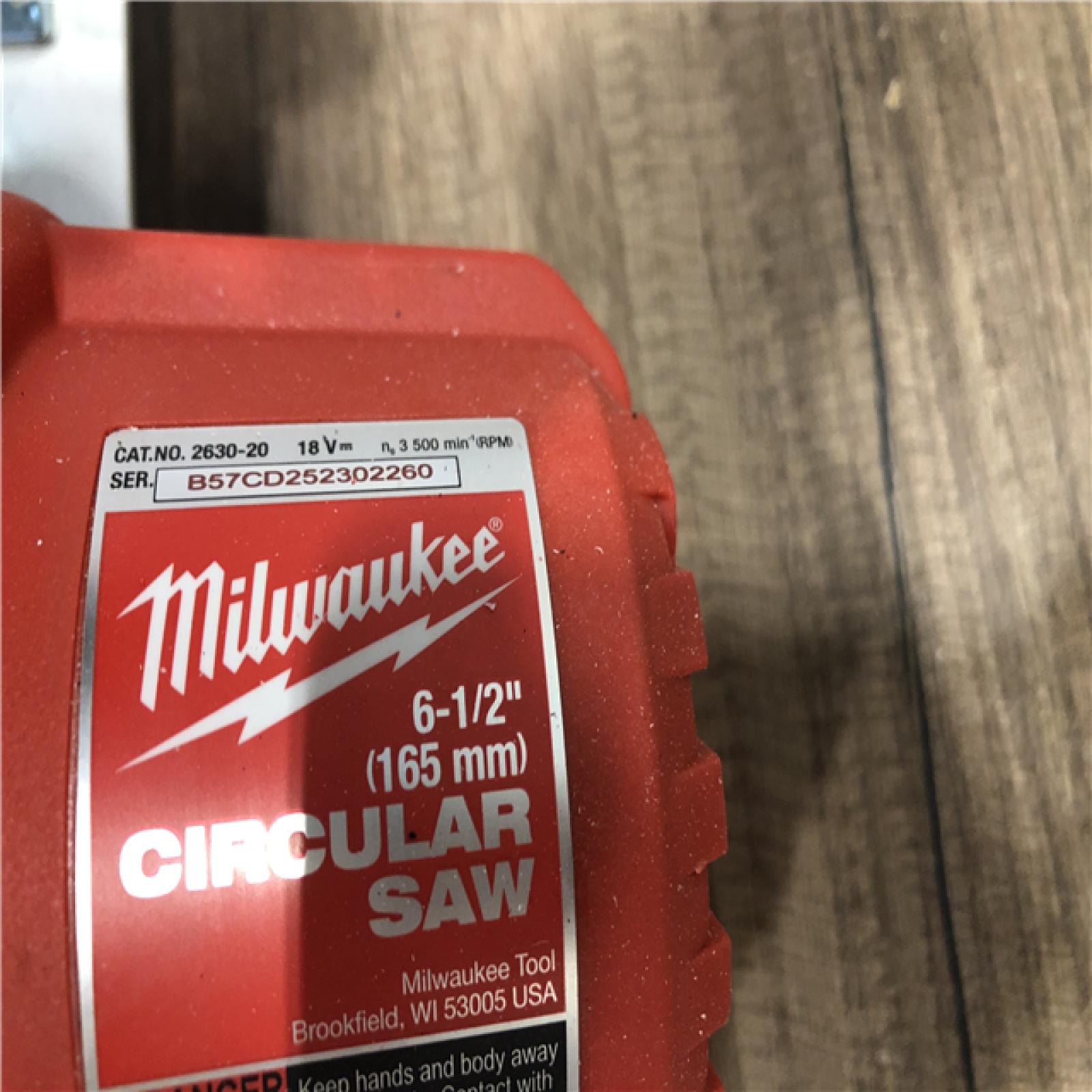 AS-IS Milwaukee  18V Lithium-Ion Cordless 6-1/2 in. Circular Saw (Tool-Only)