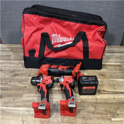 Houston Location AS-IS Milwaukee Drill Driver and Impact Driver and Multi Tool and Battery