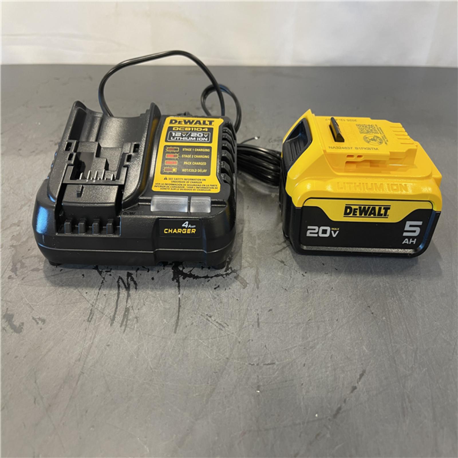 AS-IS - DEWALT 20-Volt Maximum XR 5.0 Ah Battery Pack and Charger