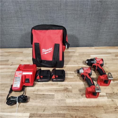 HOUSTON LOCATION - AS-IS Milwaukee  18V Lithium-Ion Brushless Cordless Compact Drill/Impact Combo Kit