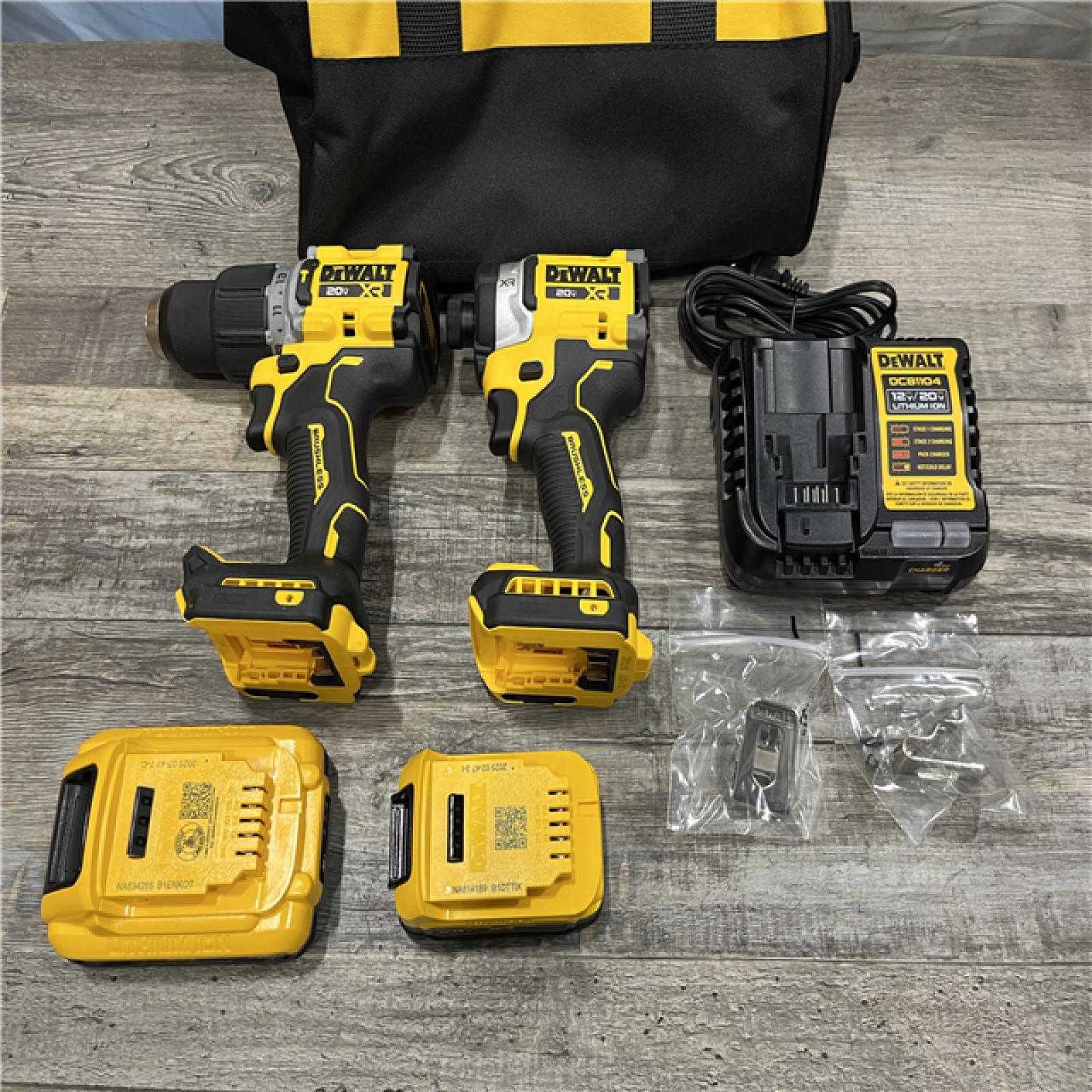 AS-IS DEWALT 20V XR Lithium-Ion Cordless 2-Tool Combo Kit