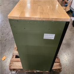 Phoenix LIKE NEW Husky Standard-Duty 52 in. W 10-Drawer Matte Army Green Mobile Workbench Cabinet with Solid Wood Top