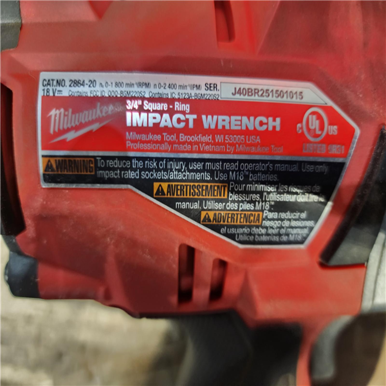 HOUSTON LOCATION - AS-IS Milwaukee M18 FUEL ONE-KEY 18V Lithium-Ion Brushless Cordless 3/4 in. Impact Wrench with Friction Ring (Tool-Only)