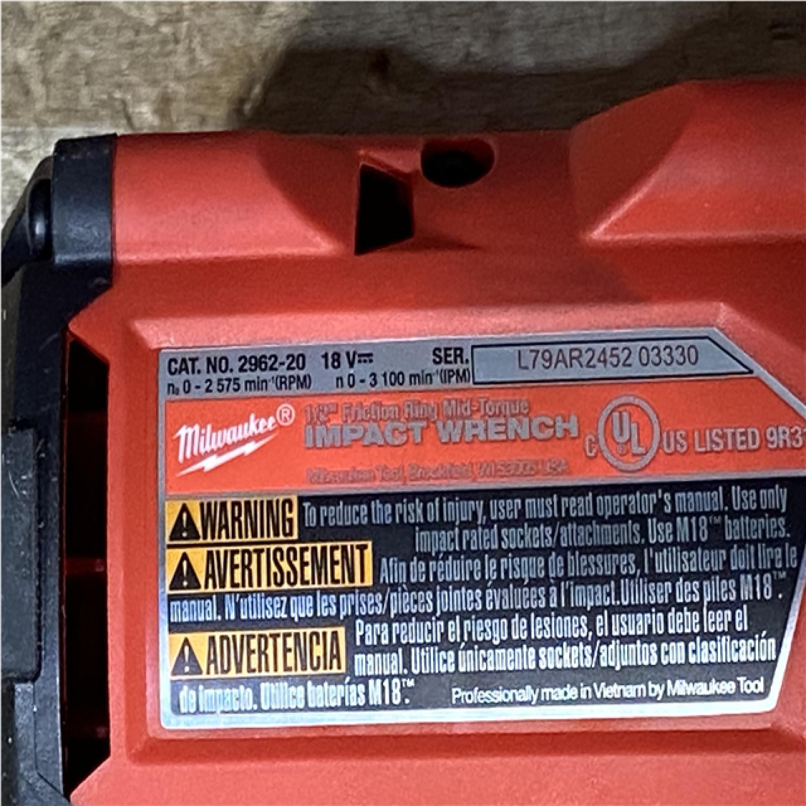 Houston Location AS-IS Milwaukee FUEL Gen-2 18V Lithium-Ion Brushless Cordless Mid Torque 1/2 in. Impact Wrench w/Friction Ring (Tool-Only)